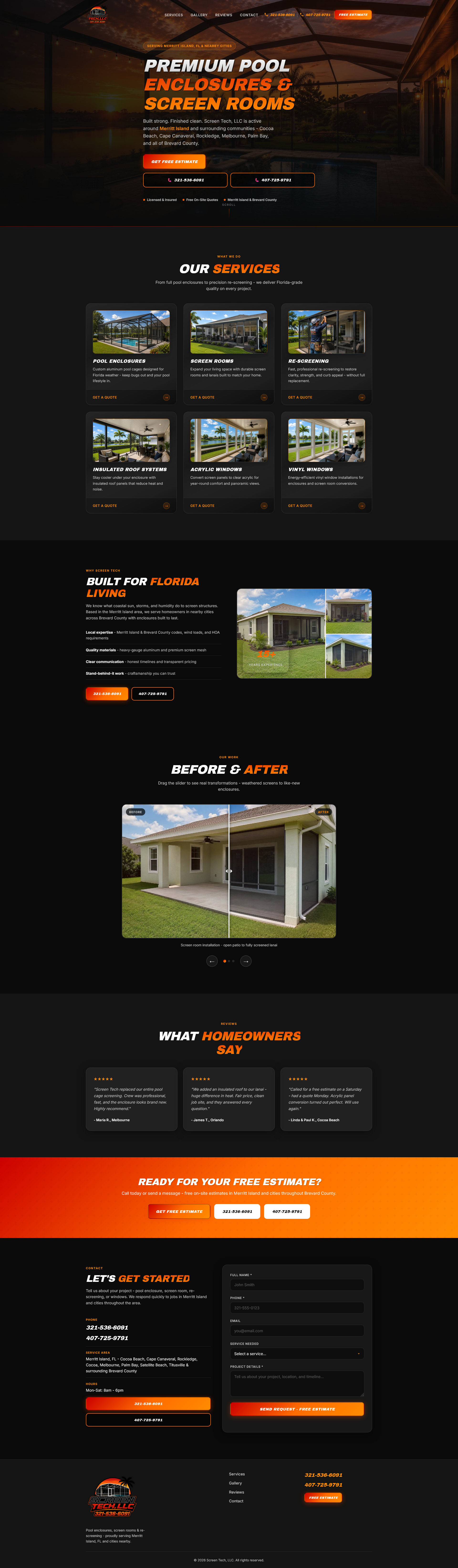 Screen Tech LLC website screenshot